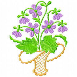 Vase For Flowers Embroidery Design 5 Vase For Flowers Embroidery Design 5